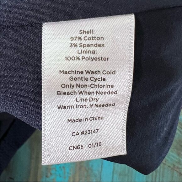 𝅺TALBOTS Navy Blue Medium Weight A line Skirt Size 14 - Picture 6 of 7